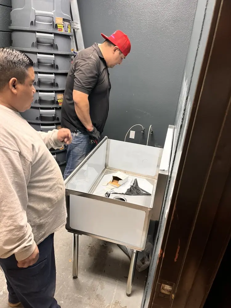Commercial plumbing and sink installation in Parole
